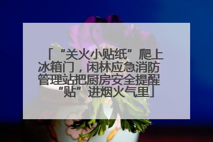 “关火小贴纸”爬上冰箱门，闲林应急消防管理站把厨房安全提醒“贴”进烟火气里